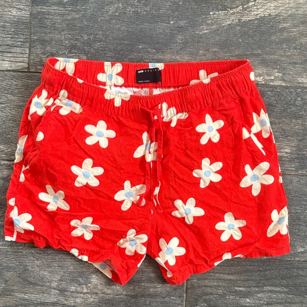 ASOS Men’s Orange Floral Shorts (Men’s S, Women M/L